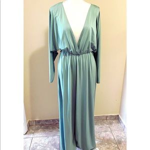 Sage low cut pantsuit